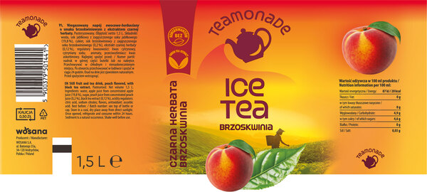 Ice Tea Teamonde Brzoskwinia 1,5L