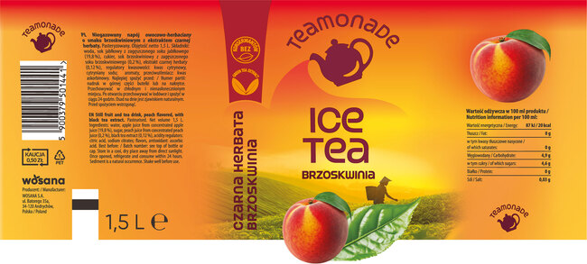 Ice Tea Teamonde Brzoskwinia 1,5L