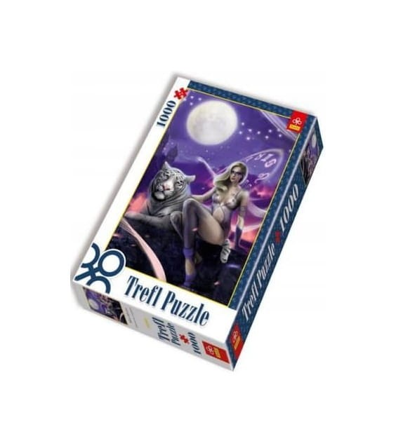Puzzle Castorland 1000, dziewczyna z tygrysem