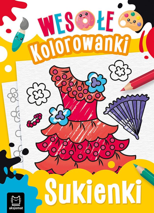 Sukienki. Wesołe Kolorowanki