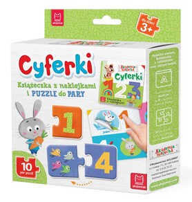 Cyferki Książeczka Z Naklejkami I Puzzle Do Pary