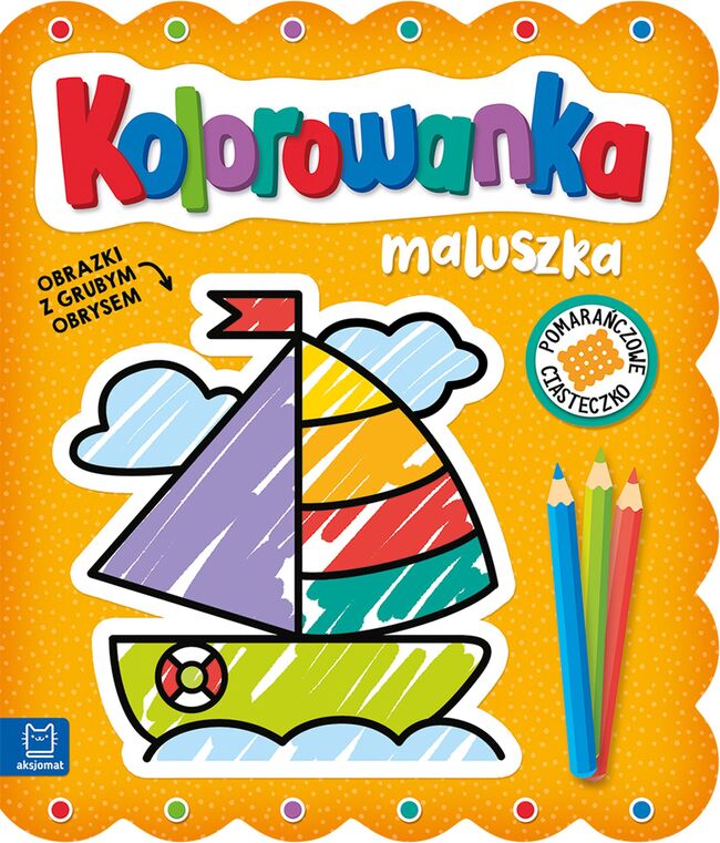 Pomarańczowe Ciasteczko. Kolorowanka Maluszka. Obrazki Z Grubym Obrysem