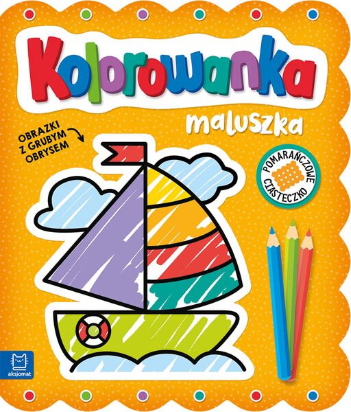 Pomarańczowe Ciasteczko. Kolorowanka Maluszka. Obrazki Z Grubym Obrysem