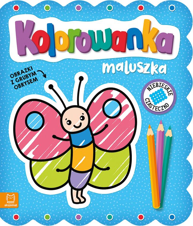 Niebieskie Ciasteczko. Kolorowanka Maluszka. Obrazki Z Grubym Obrysem