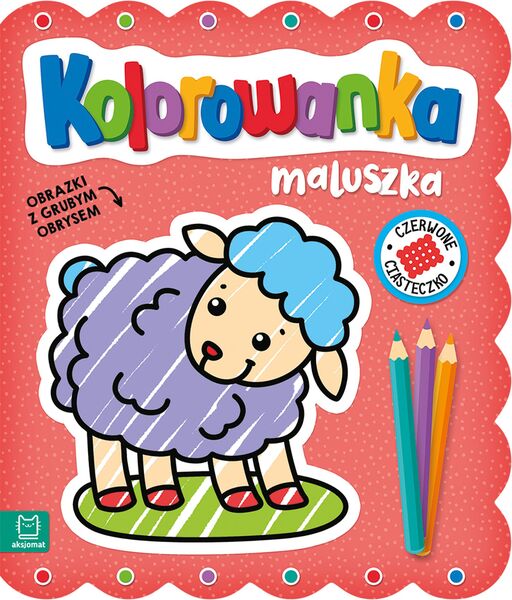 Czerwone Ciasteczko. Kolorowanka Maluszka. Obrazki Z Grubym Obrysem