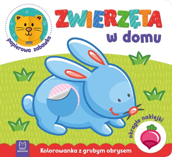 Zwierzęta W Domu. Kolorowanka Z Grubym Obrysem, Okrągłe Naklejki, Papierowa Zabawka