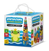 Kontrastowa Piramida Malucha + Książeczka Zwierzęta