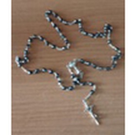 Różaniec komunijny grafitowy