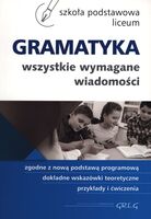 Gramatyka Wszystkie Wymagane Wiadomości Szkoła Podstawowa Liceum
