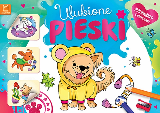 Ulubione Pieski Malowanka Z Naklejkami
