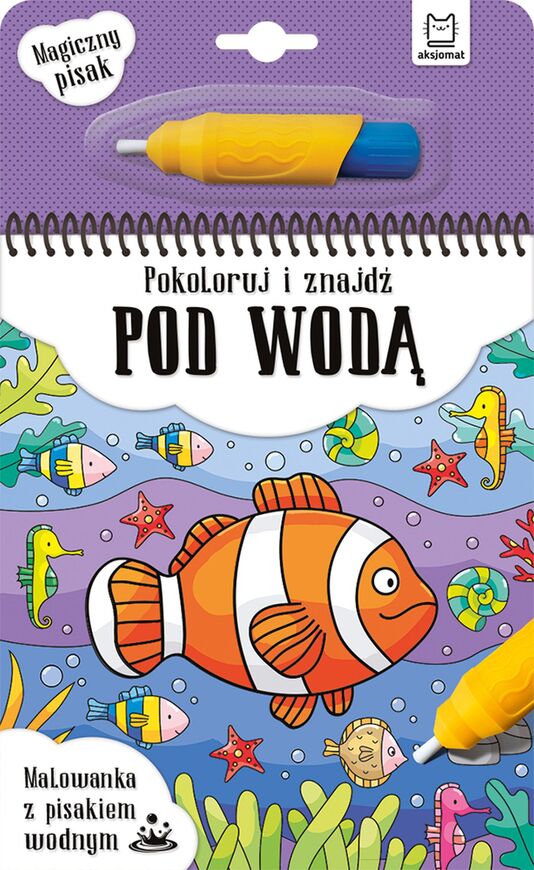 Pokoloruj I Znajdź Pod Wodą. Malowanka Z Pisakiem Wodnym
