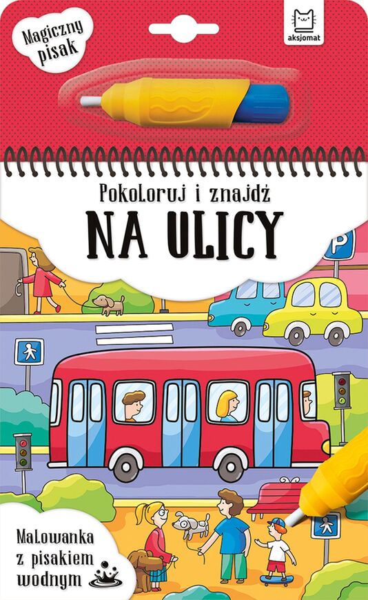 Pokoloruj I Znajdź Na Ulicy. Malowanka Z Pisakiem Wodnym