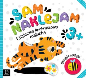 Sam Naklejam. Książeczka Kontrastowa Malucha 3+. Okrągłe Naklejki