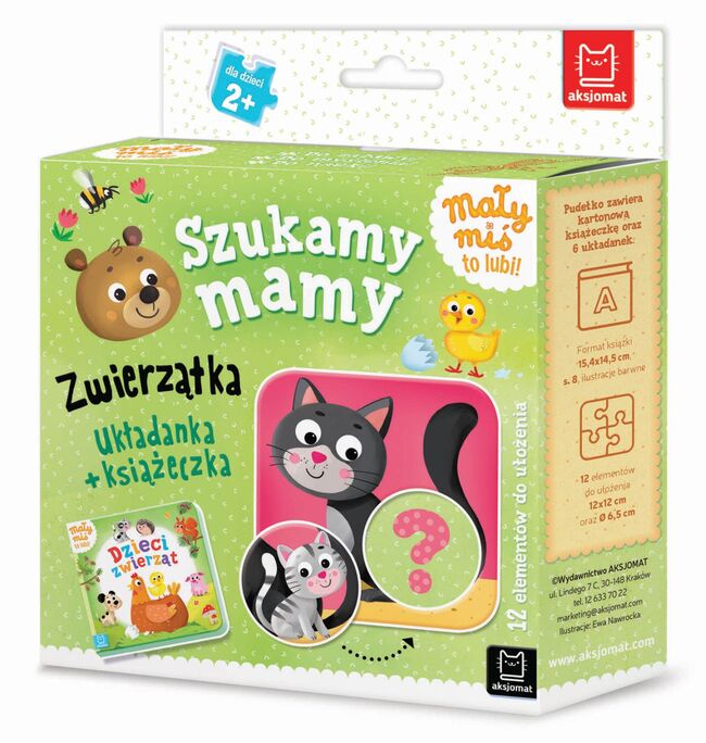 Szukamy Mamy. Zwierzątka. Mały Miś To Lubi! Układanka + Książeczka