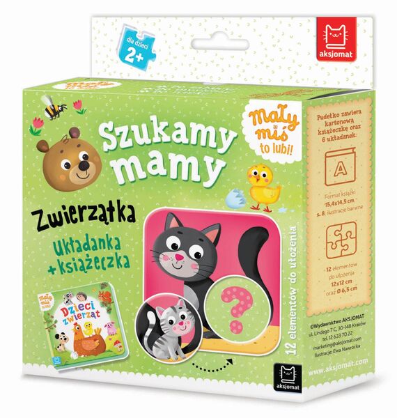 Szukamy Mamy. Zwierzątka. Mały Miś To Lubi! Układanka + Książeczka