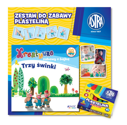 Trzy świnki Kreatywne Zabawy Z Bajką + Plastelina