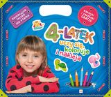 4 Latek Uczy Się Koloruje I Nakleja Edukacyjna Teczka Dla 4 Latka