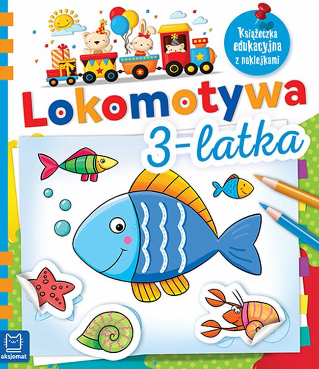 Lokomotywa 3 Latka Książeczka Edukacyjna Z Naklejkami