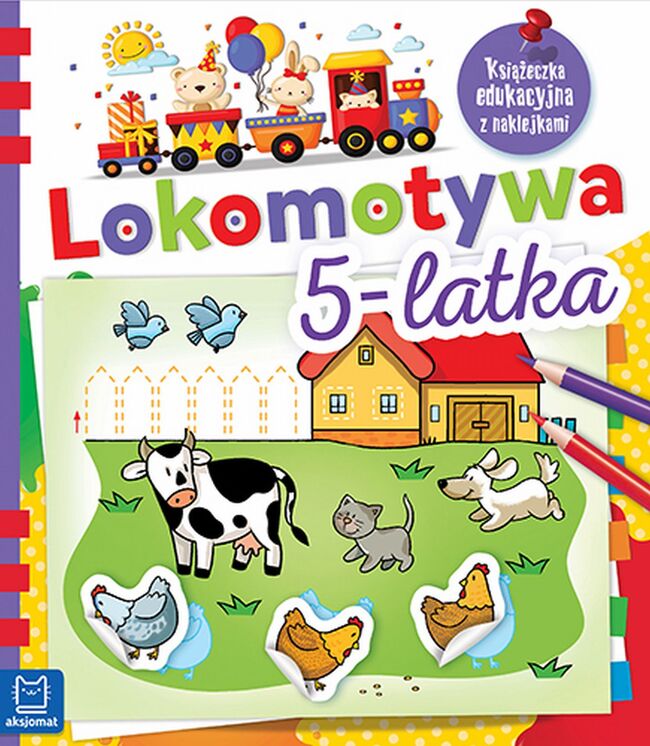 Lokomotywa 5 Latka Książeczka Edukacyjna Z Naklejkami