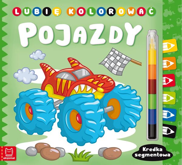 Pojazdy. Lubię Kolorować. Kredka Segmentowa