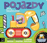 Pojazdy Na Budowie. Pierwsza Kolorowanka Z Grubym Obrysem I Okrągłymi Naklejkami. Papierowa Zabawka