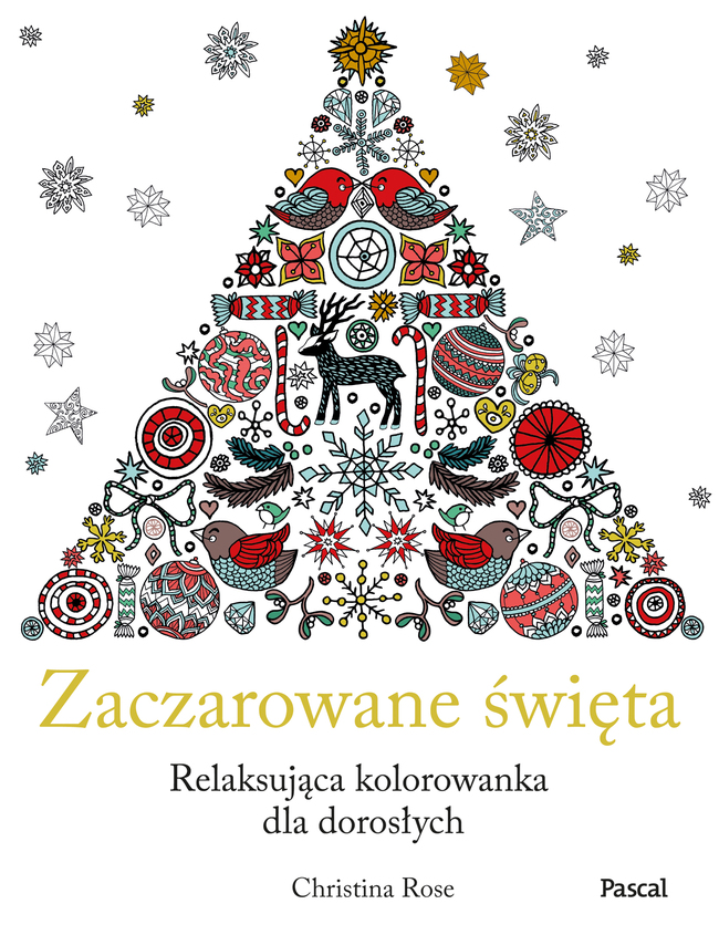 Zaczarowane święta Relaksująca Kolorowanka Dla Dorosłych
